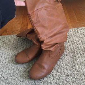 gently worn leather boots